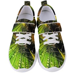 Machine Technology Circuit Electronic Computer Technics Detail Psychedelic Abstract Pattern Women s Velcro Strap Shoes by Sarkoni