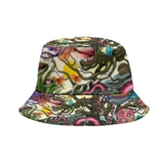 Psychedelic Funky Trippy Inside Out Bucket Hat by Sarkoni