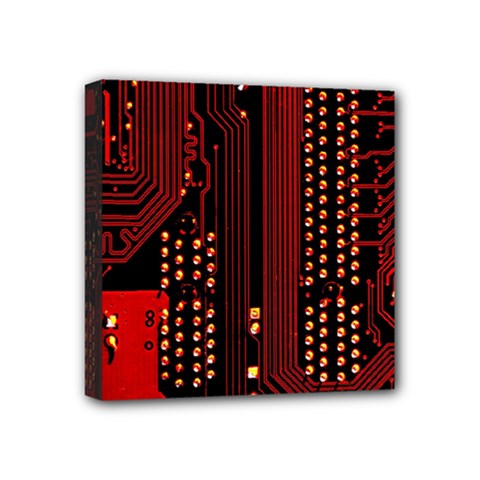 Technology Computer Circuit Mini Canvas 4  X 4  (stretched) by Sarkoni