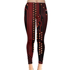 Technology Computer Circuit Everyday Leggings  by Sarkoni