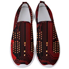 Technology Computer Circuit Men s Slip On Sneakers by Sarkoni