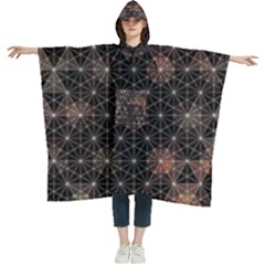 Abstract Psychedelic Geometry Andy Gilmore Sacred Women s Hooded Rain Ponchos by Sarkoni