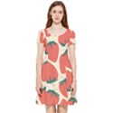 Seamless Strawberry Pattern Vector Inside Out Cap Sleeve Dress View1