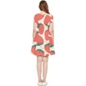 Seamless Strawberry Pattern Vector Inside Out Cap Sleeve Dress View4