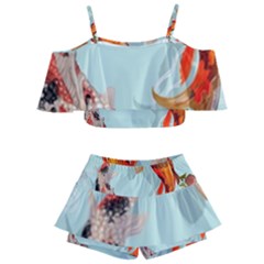 Koi Fish Kids  Off Shoulder Skirt Bikini by Grandong