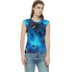 3d Universe Space Star Planet Women s Raglan Cap Sleeve T-shirt by Grandong