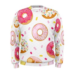 Vector Donut Seamless Pattern Men s Sweatshirt by Grandong