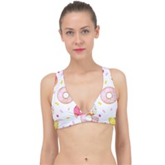 Vector Donut Seamless Pattern Classic Banded Bikini Top by Grandong