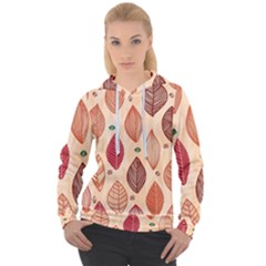 Forest Leaves Seamless Pattern With Natural Floral Women s Overhead Hoodie by Grandong