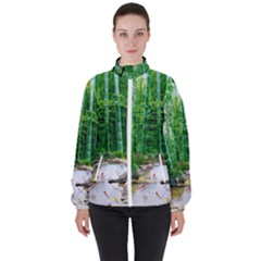 Bamboo Forest Squid Family Women s High Neck Windbreaker by Grandong