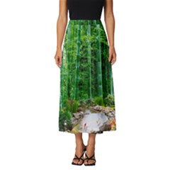 Bamboo Forest Squid Family Classic Midi Chiffon Skirt by Grandong