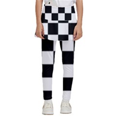 Black White Chess Board Kids  Skirted Pants by Ndabl3x