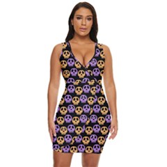 Halloween Skull Pattern Draped Bodycon Dress by Ndabl3x