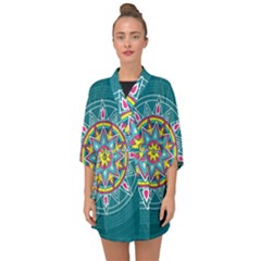 Abstract Digital Artwork Half Sleeve Chiffon Kimono by Ndabl3x