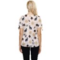 Cat Halloween Pattern Bow Sleeve Button Up Top View4