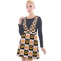 Chess Halloween Pattern Plunge Pinafore Velour Dress View1