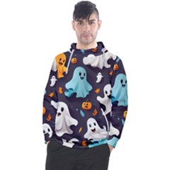 Ghost Pumpkin Scary Men s Pullover Hoodie by Ndabl3x