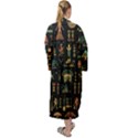 Hieroglyphs Space Maxi Velvet Kimono View2