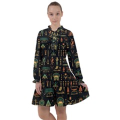 Hieroglyphs Space All Frills Chiffon Dress by Ndabl3x