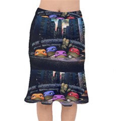 Teenage Mutant Ninja Turtles Leonardo Raphael Michelangelo Donatello Short Mermaid Skirt by Sarkoni