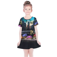 Teenage Mutant Ninja Turtles Leonardo Raphael Michelangelo Donatello Kids  Simple Cotton Dress by Sarkoni