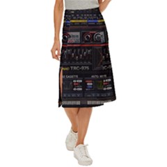 Daft Punk Boombox Midi Panel Skirt by Sarkoni