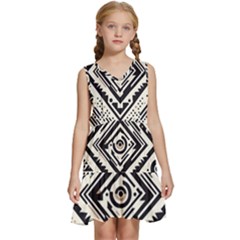 Tribal Pattern Kids  Sleeveless Tiered Mini Dress by Sobalvarro