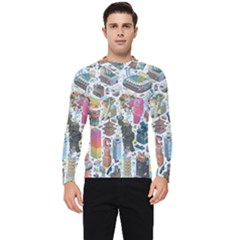 City Pattern Pixel Art Japan Men s Long Sleeve Rash Guard by Sarkoni