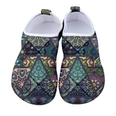 Digital Art Triangle Pattern Texture Mosaic Men s Sock-style Water Shoes by Grandong