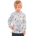 Pattern Flower Leaves, Kids  Hooded Pullover View1