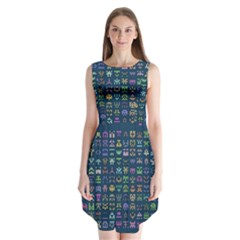 Procedural Generation Digital Art Pattern Sleeveless Chiffon Dress   by Grandong