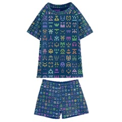 Procedural Generation Digital Art Pattern Kids  Swim T-shirt And Shorts Set by Grandong