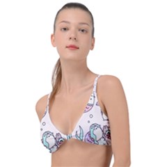 Cartoon Cat Cute Animal Kawaii Pastel Pattern Knot Up Bikini Top by Ndabl3x