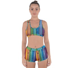 Rainbow Racerback Boyleg Bikini Set by zappwaits