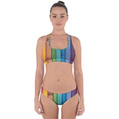 Rainbow Cross Back Hipster Bikini Set by zappwaits