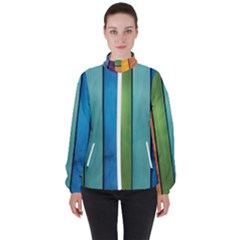 Rainbow Women s High Neck Windbreaker by zappwaits