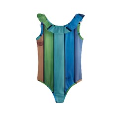 Rainbow Kids  Frill Swimsuit by zappwaits