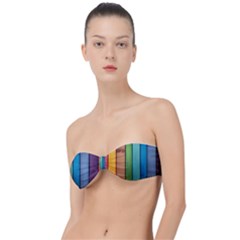 Rainbow Classic Bandeau Bikini Top  by zappwaits