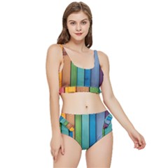 Rainbow Frilly Bikini Set by zappwaits