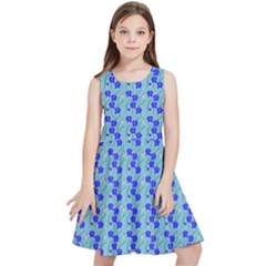 Skyblue Floral Kids  Skater Dress by Sparkle