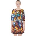 Tiger Rockingstar Quarter Sleeve Pocket Dress View1