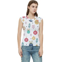 Cute Christmas Pattern Women s Raglan Cap Sleeve T-shirt by Grandong