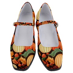 Thanksgiving Pattern Women s Mary Jane Shoes by Valentinaart