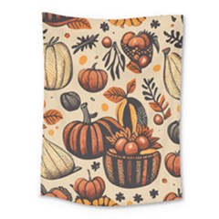 Thanksgiving Pattern Medium Tapestry by Valentinaart