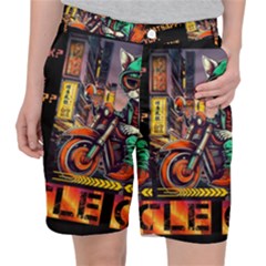 A Little Cat Women s Pocket Shorts by Internationalstore