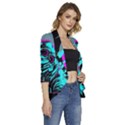 Aesthetic art  Women s 3/4 Sleeve Ruffle Edge Open Front Jacket View3