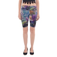 Abstract Blossoms  Yoga Cropped Leggings by Internationalstore