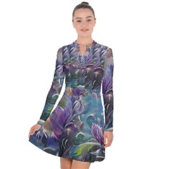 Abstract Blossoms  Long Sleeve Panel Dress by Internationalstore