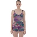 Abstract Flowers  Tie Front Two Piece Tankini View1