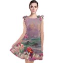 Abstract Flowers  Tie Up Tunic Dress View1